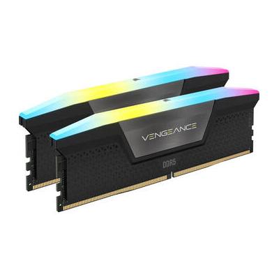 Corsair 64GB VENGEANCE RGB DDR5 6000MT/s DIMM Memory Kit (Black, 2 x 32GB) CMH64GX5M2B6000C38