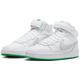 Sneaker NIKE SPORTSWEAR "Court Borough Mid 2" Gr. 37,5, weiß (white, football grey, stadium green) Schuhe Jungen