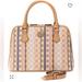 Giani Bernini Bags | Giani Bernini Signature Stripe Dome Faux Leather Satchel | Color: Tan | Size: Os