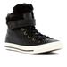 Converse Shoes | Black Chuck Taylor All Star Faux Fur Lined Leather High-Top Sneaker | Color: Black | Size: 6.5