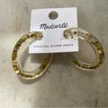 Madewell Jewelry | Madewell Gold Glitter And Clear Resin Earrings | Color: Gold | Size: Os