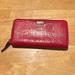 Kate Spade Bags | Kate Spade Saffiano Red Leather Croc Embossed Wallet | Color: Red | Size: Os