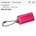 Coach Bags | Coach New York Hot Pink Genuine Patent Leather Bag Tag Keychain Fob Hangtag | Color: Pink | Size: Os