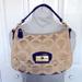 Coach Bags | Coach Kristin Sig. “C” Op Art Shoulder/Xbody In Sateen Brocade Fabric Brown Trim | Color: Gold/Tan | Size: Os