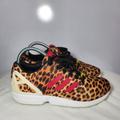 Adidas Shoes | Adidas Women's Size 8.5 Zx Flux Leopard Print Sneakers. | Color: Black/Brown | Size: 8.5