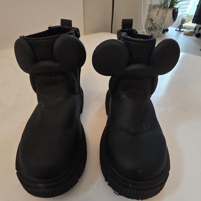 Zara Shoes | Disney Baby By Zara Lil Boys Disney Mickey Boots Sz 8 (18-24mo.) Eu 23 Marked | Color: Black | Size: 8b
