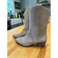 Madewell Shoes | Madewell Chassity Tall Western Suede Boot Walnut Shell Size 8 | Color: Tan | Size: 8