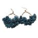 Anthropologie Jewelry | C & C California Gold And Blue Floral Drop Earrings New | Color: Blue/Gold | Size: Os