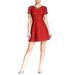 J. Crew Dresses | J. Crew Red Floral Lace Fit & Flare Mini Dress Size 12 | Color: Red | Size: 12