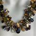 J. Crew Jewelry | J. Crew Necklace Multicolor Druzy Glitter Faceted Stones Gold Tone Brulee | Color: Gold/Purple | Size: Os