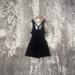 Free People Dresses | Free People Fit & Flare Dress Cross Twist Back Black Open Breast Womens S Small | Color: Black | Size: S