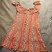 American Eagle Outfitters Dresses | American Eagle Bohemian Buttoned Dress | Color: Pink/Red | Size: L