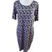 Lularoe Dresses | Lularoe Julia Short Sleeves Dress Multicolor Purple Size L Nwt | Color: Purple | Size: L