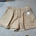 Free People Shorts | Free People Tan Vintage High-Waisted Modal Pleated Sateen Summer Shorts Nwt 8 | Color: Tan | Size: 8