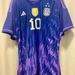 Adidas Shirts | Authentic Argentina Away 3 Stars Messi #10 Jersey Player Version, Xxl | Color: Purple/Silver | Size: Xxl