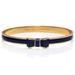 Kate Spade Jewelry | Kate Spade New York Gold Tone Take A Bow Bangle Bracelet, Navy Enamel, 2.5” | Color: Blue/Gold | Size: Os