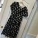 Lularoe Dresses | Lularoe Amelia Dress In 2x- Like New- Black With Black Dandelion Design(Unicorn) | Color: Black/White | Size: 2x