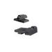 Kensight BoMar BMCS Adjustable Target 1911 Rear Night Sight Set Beveled Blade Tritium w/ Arctic White Outlines Black 960-095