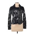 Chico's Jacket: Black Animal Print Jackets & Outerwear - Women's Size Medium