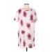 Fantastic Fawn Casual Dress - Shift High Neck Short sleeves: Pink Color Block Dresses - Women's Size Medium