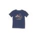 Life Is Good Short Sleeve T-Shirt: Blue Marled Tops - Kids Girl's Size Medium