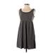 Ann Taylor LOFT Casual Dress - A-Line Scoop Neck Sleeveless: Gray Solid Dresses - Women's Size Small