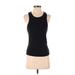 Zyia Active Active Tank Top: Black Solid Activewear - Women's Size Small