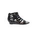 Sofft Wedges: Black Solid Shoes - Women's Size 6 1/2 - Open Toe