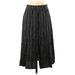 Ann Taylor LOFT Casual Midi Skirt Long: Black Stripes Bottoms - Women's Size Small