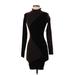 Cocktail Dress - Sweater Dress: Black Dresses - New - Women's Size Small