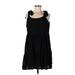 Fantastic Fawn Casual Dress - Mini Scoop Neck Sleeveless: Black Solid Dresses - Women's Size Large