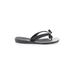 Guess Flip Flops: Flip-Flop Wedge Casual Gray Print Shoes - Women's Size 9 - Open Toe