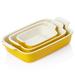 Porcelain Bakeware Set for Cooking, Ceramic Rectangular Baking Dish Lasagna Pans for Casserole Dish and Daily Use, 13 x 9.8 inch