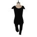 Fashion Nova Jumpsuit Scoop Neck Short sleeves: Black Print Jumpsuits - Women's Size Medium