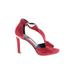 DKNY Sandals: Red Solid Shoes - Women's Size 8 1/2 - Peep Toe