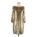 MICHAEL Michael Kors Cocktail Dress - Party: Gold Print Dresses - New - Women's Size Medium