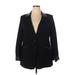 Susan Graver Blazer Jacket: Mid-Length Black Print Jackets & Outerwear - Women's Size 20