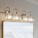 ExBrite Modern Rose Gold Dimmable Bathroom Crystal Vanity Lights