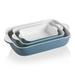 Casserole Dish for Oven, Ceramic Non-Stick Roasting Baking Dish Sets of 3, Rectangular Lasagna Pan Deep, 13 x 9.4 Inch