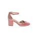 Sam Edelman Heels: Pink Solid Shoes - Women's Size 6 - Open Toe