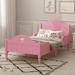 Macaron Twin Toddler Bed with Side Safety Rails, Headboard & Footboard