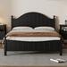 Concise Style Black Solid Wood Platform Bed Frame