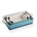 Ceramic Bakeware Set, Rectangular Baking Dish Lasagna Pans for Cooking,Banquet and Daily Use, 11.8 x 7.8 x 2.76 Inches