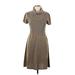 Calvin Klein Casual Dress - Sweater Dress: Gold Marled Dresses - Women's Size Large