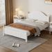 Concise Style Platform Bed Solid Wood Bed Frame with Curved Headboard and Footboard, No Need Box Spring