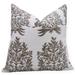 Thick Cotton White Decorative Handmade Outdoor Block print pillow cover - Vrindavan