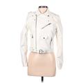 Love Tree Faux Leather Jacket: Short White Print Jackets & Outerwear - Women's Size Small