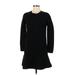 Miu Miu Casual Dress - Mini High Neck 3/4 sleeves: Black Print Dresses - Women's Size 42