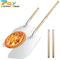 12 inch Premium Aluminum Pizza Peel With Detachable Beech Handle Large Metal Oven Pizza Paddle for