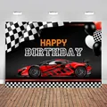 Red Race Car Happy Birthday Backdrop Car Themed Birthday Party Racing Party Photo Background Kids